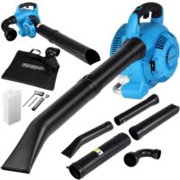 Suflantă de frunze pe benzină 3 în 1 cu sac de colectare de 45 l