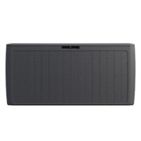Ladă de grădină 290L antracit board plus cu roți, rezistentă la intemperii
