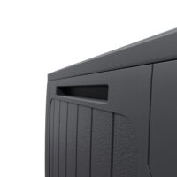 Ladă de grădină 290L antracit board plus cu roți, rezistentă la intemperii