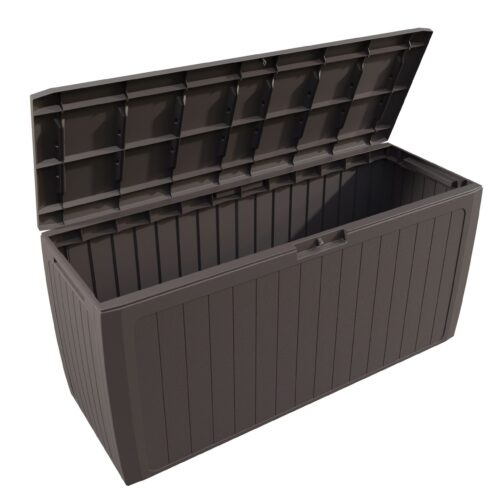 Ladă de grădină Braun Board Plus de 290 l cu roți, rezistentă la intemperii