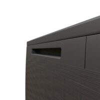 Ladă de grădină Rato Plus 290L antracit cu roți, rezistentă la intemperii