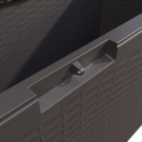 Ladă de grădină Rato Plus 290L antracit cu roți, rezistentă la intemperii