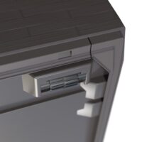 Ladă de grădină Rato Plus 290L antracit cu roți, rezistentă la intemperii