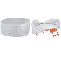 Husă de scaun Vanamo argintie, material Oxford 420D, 242x162x100cm