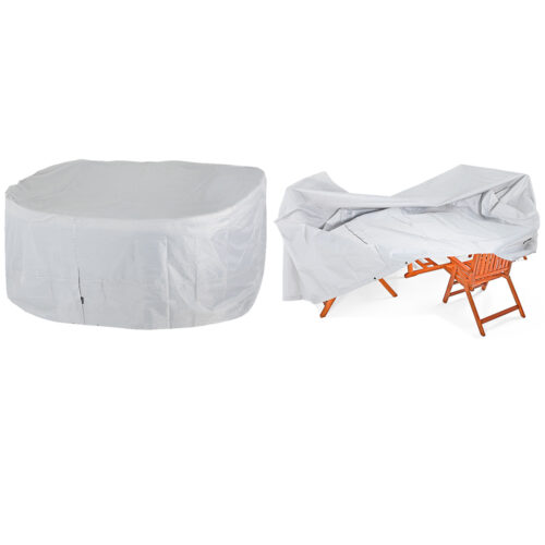 Husă de scaun Vanamo argintie, material Oxford 420D, 242x162x100cm