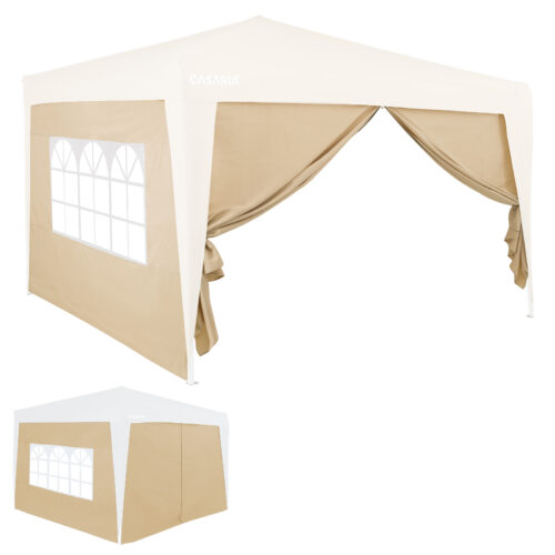 Panouri laterale pentru pavilion pliabil, set de 2, bej, 3x2m