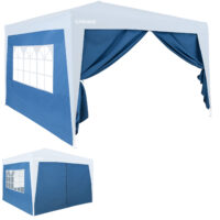 Panouri laterale pentru pavilion pliabil, set de 2, albastru, 3x2m