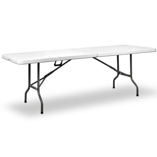 Masă de grădină din plastic alb, 220x70x72cm, pliabilă