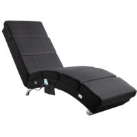 Șezlong relaxant London antracit cu funcție de masaj și încălzire
