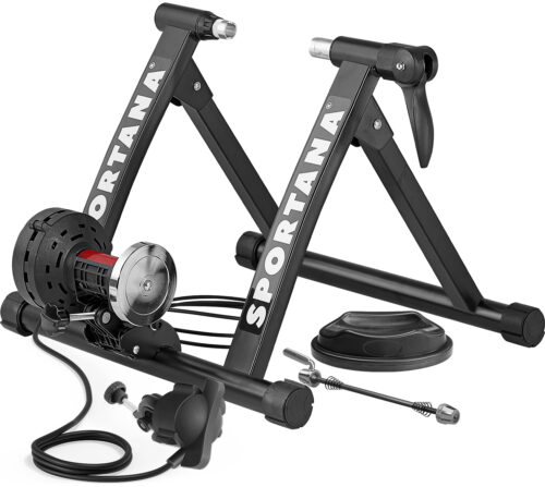 Aparat de antrenament pentru bicicletă cu role, până la 150 kg, magnetic