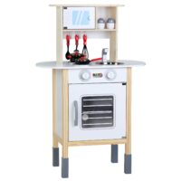 Bucătărie de jucărie din lemn – visul oricărui copil, inclusiv accesorii cu 35 de piese