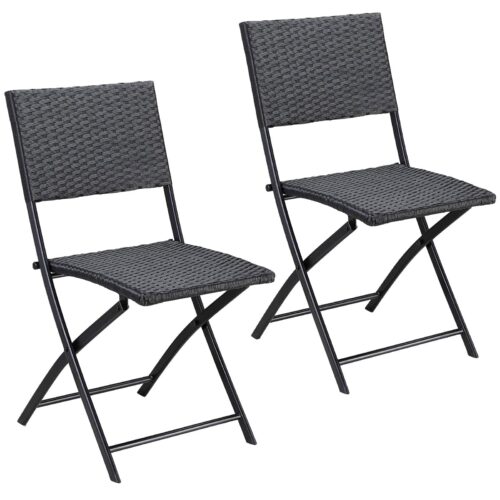 a_de_108668g1.jpg Scaun pliant din poliratan Rome, set de 2, negru