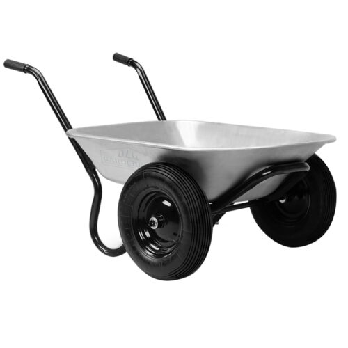 Roabă cu 2 roți galvanizate, anvelope pneumatice, capacitate de încărcare 150 kg, capacitate 100 l