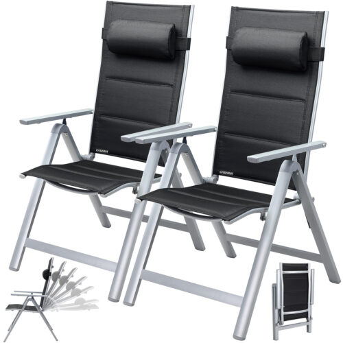 a_de_108765g20.jpg Scaun de grădină pliabil cu spătar înalt Bern Premium, set de 2, argintiu, aluminiu, tapițat și reglabil