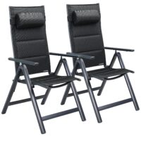a_de_108766g1.jpg Scaun de grădină pliabil cu spătar înalt Bern Premium, set de 2, aluminiu antracit, tapițat și reglabil