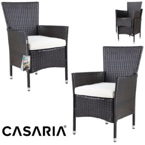 a_de_109138g1.jpg Set de 2 scaune de grădină din poliratan, maro/crem, suprapunibile
