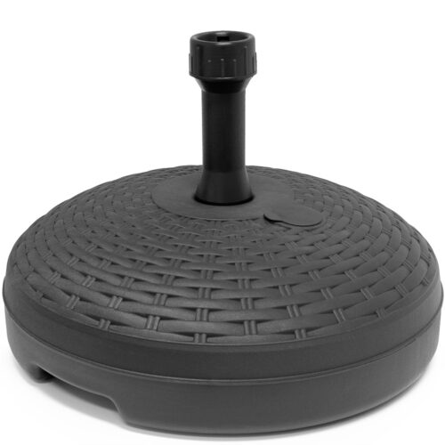 Suport pentru umbrele, aspect de poliratan antracit, Ø45cm