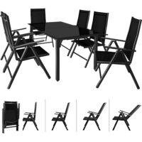 Set de scaune de grădină Bern, 7 piese, aluminiu antracit