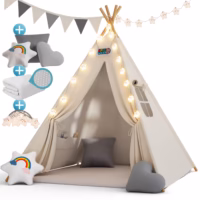 b79ba7293cf4c8cad01b24164172ba02_de-109523g3-1- Cort de joacă Teepee alb 160x130x130cm