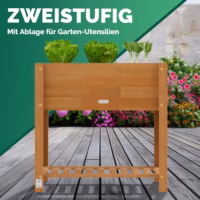 Strat de grădină înălțat din lemn de salcâm, certificat FSC®, 68x30x75cm
