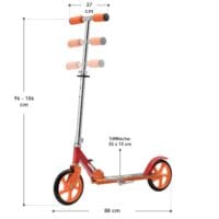 Trotinete de oraș - diverse modele | Juskys | Dino mint | Trotinete cu roți XXL, suport, frână spate cu fricțiune