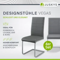 Scaun modern gri Vegas cu cadru metalic