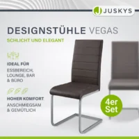 Scaun modern maro Vegas, set 4 bucăți