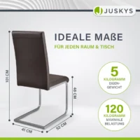 Scaun maro cu dimensiuni și specificații tehnice