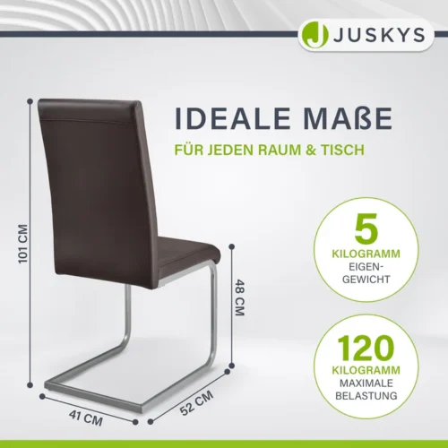 Scaun maro cu dimensiuni și specificații tehnice