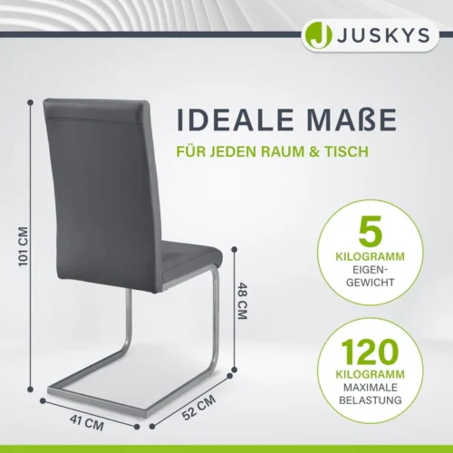Scaun gri modern cu dimensiuni și specificații