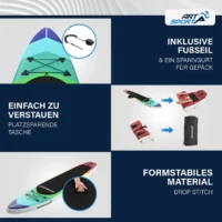 Placă SUP gonflabilă cu accesorii și geantă