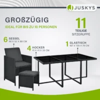 Set mobilier grădină cu masă din sticlă