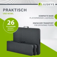 Masă pliabilă compactă cu mâner, 26 kg
