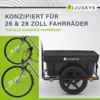 Remorcă bicicletă Juskys pentru roți 26 și 28 inch