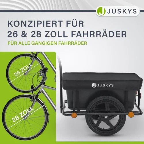 Remorcă bicicletă Juskys pentru roți 26 și 28 inch