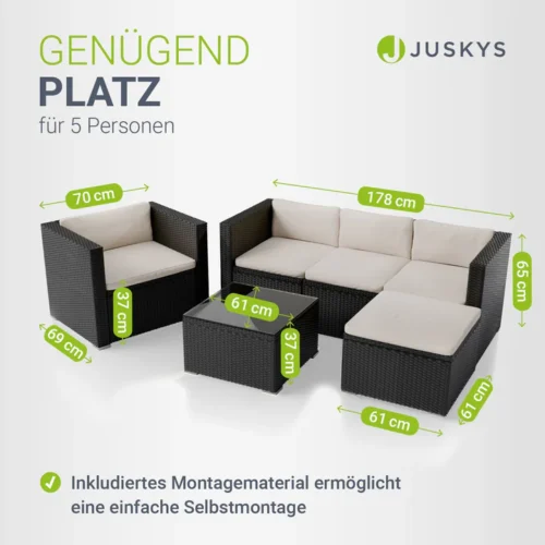 Set mobilier grădină ratan pentru 5 persoane