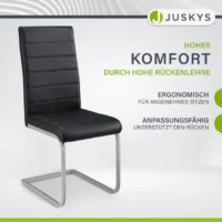 Scaun negru modern cu spătar înalt ergonomic