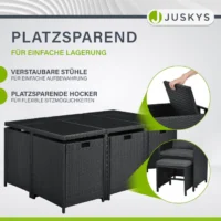 Set mobilier grădină cu depozitare integrată