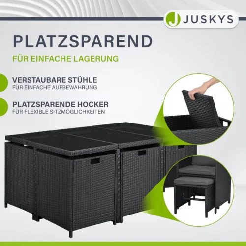 Set mobilier grădină cu depozitare integrată