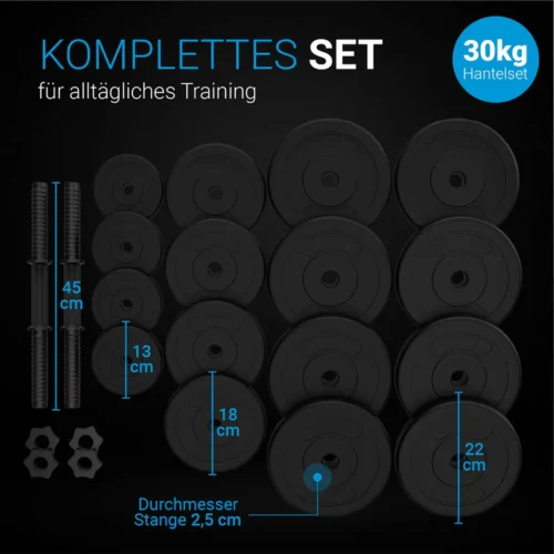 set de gantere de 30 kg | juskys |