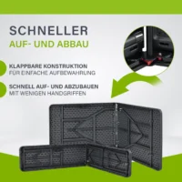 Masă pliabilă cu montaj și demontare rapidă
