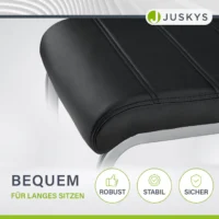 Șezut scaun negru tapițat, confortabil și robust