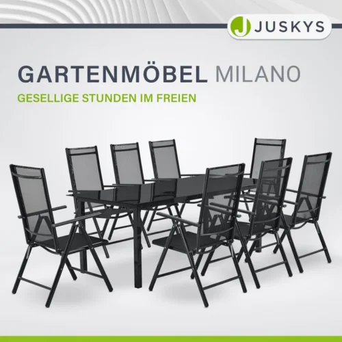 Set mobilier grădină Milano cu masă și scaune