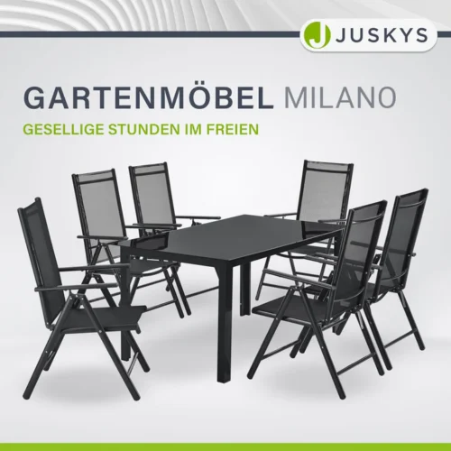 Set mobilier grădină Milano cu masă și șase scaune