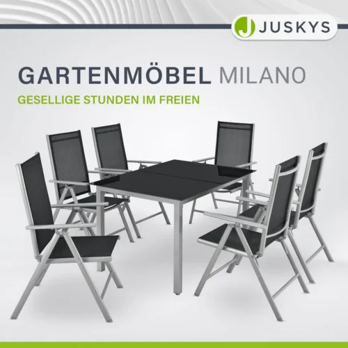 Set mobilier grădină Milano cu masă și șase scaune