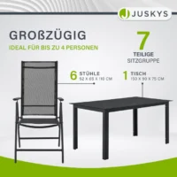 Set mobilier grădină cu masă și șase scaune