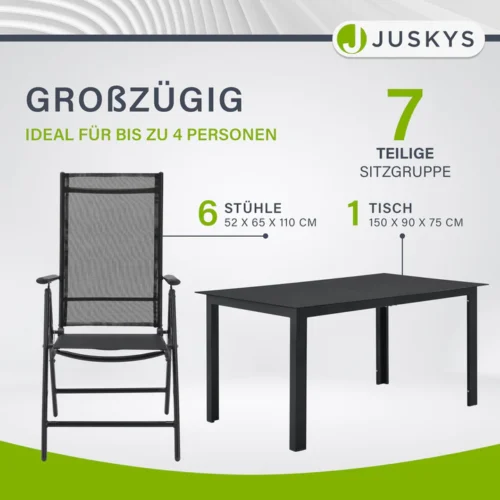 Set mobilier grădină cu masă și șase scaune