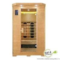 Cabină cu infraroșu Oslo cu sistem de încălzire triplex | Juskys | 120x100cm 190cm Sistem de încălzire triplex 2 persoane
