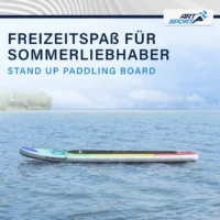 placă de stand up paddle set complet | juskys | retro love | sup gonflabil cu vâsle, geantă, lesă și accesorii