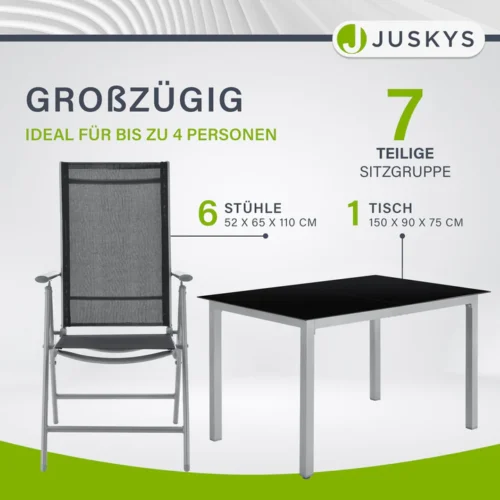 Set mobilier grădină masă și șase scaune